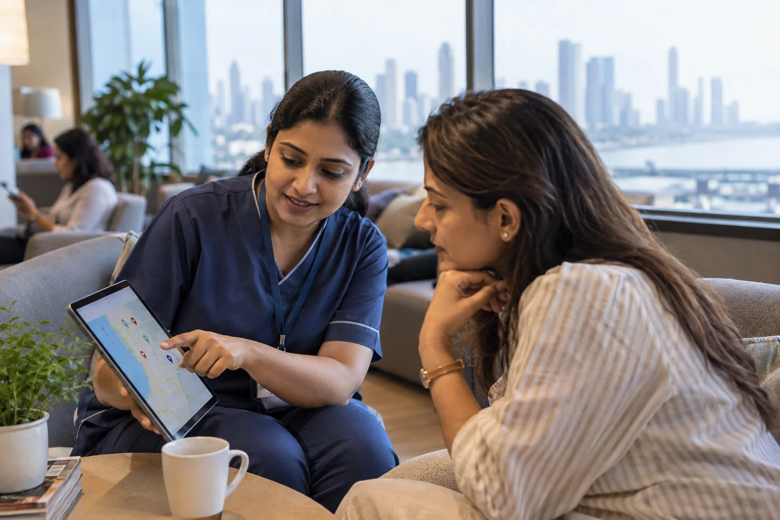 Patient receiving personalised fertility guidance