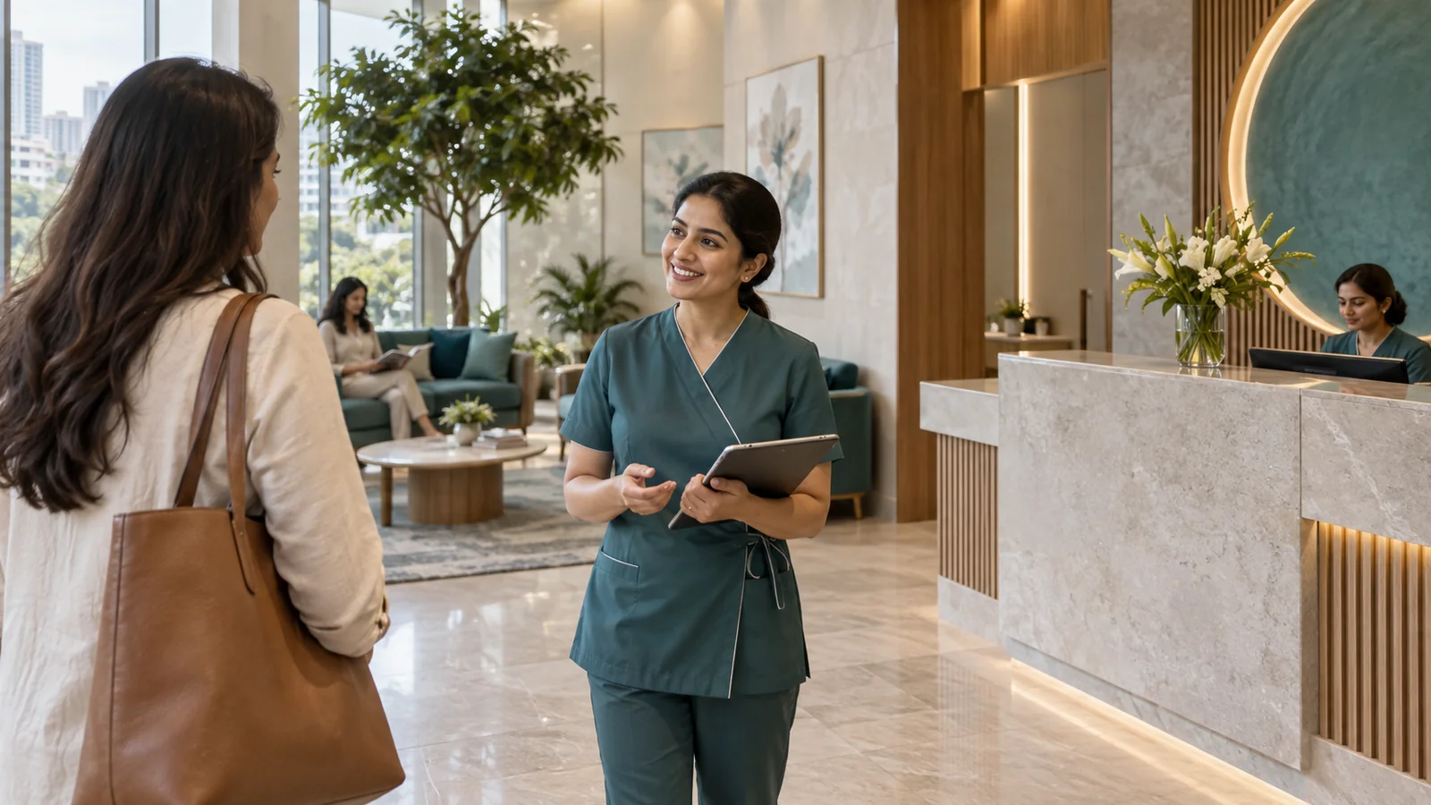Patient preparing for a fertility consultation