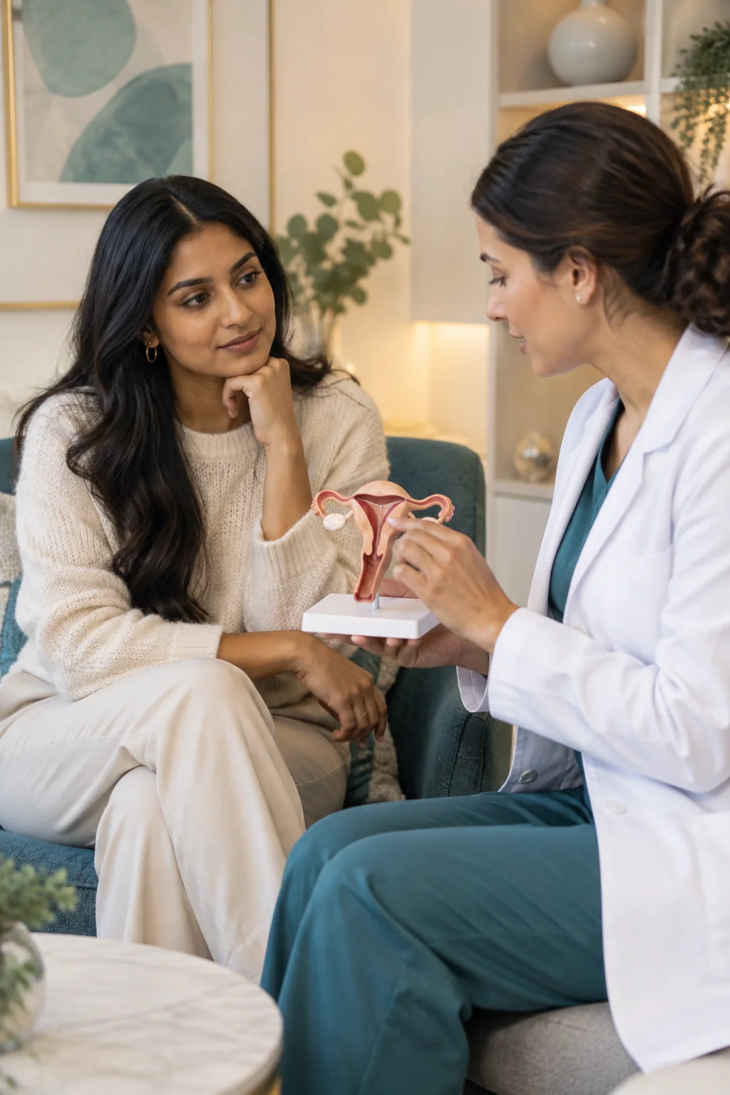 Woman learning about fertility preservation